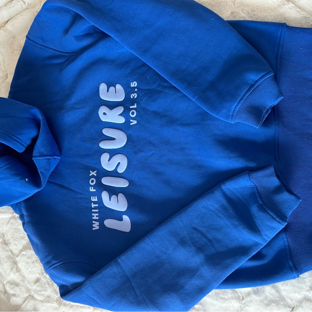 White Fox Blue Hoodie